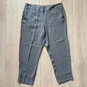 Eileen Fisher 100% Silk Crop Pants in Gray Size Small